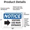 Signmission Visitors Use Main Entrance Right Sign, Vinyl Decal, 10in W x 7in L, 2PK OS-2PACK-NS-D-710-L-18884 - alternate 5
